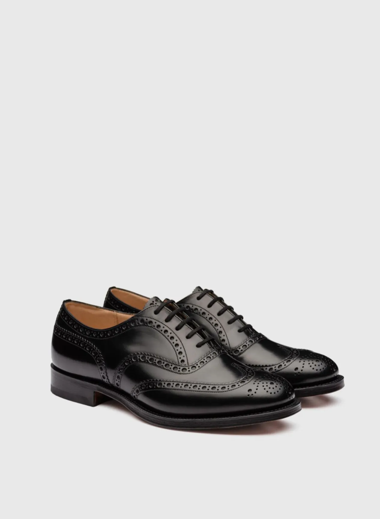     -CHURCH'S    -SCARPA OXFORD BROGUE IN PELLE DI VITELLO SPAZZOLATO-