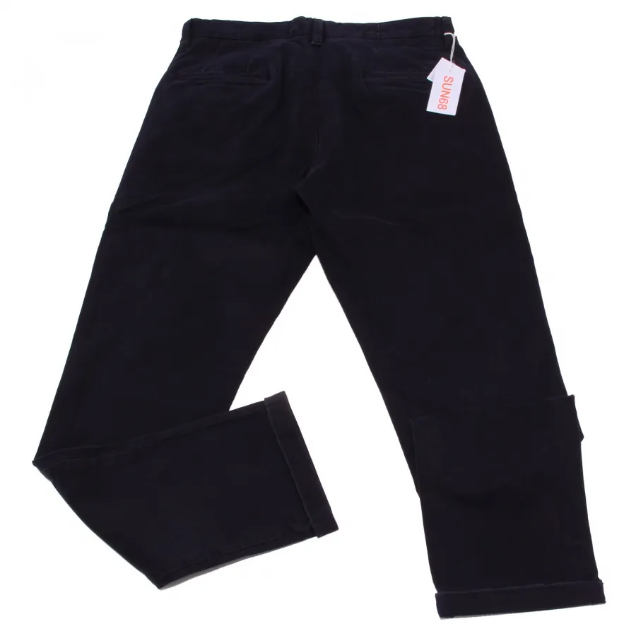 0468K pantalone uomo SUN 68 HEAVY COTTON blue garment dyed jeans trouser man