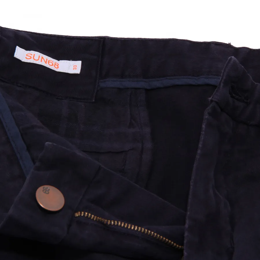 0468K pantalone uomo SUN 68 HEAVY COTTON blue garment dyed jeans trouser man