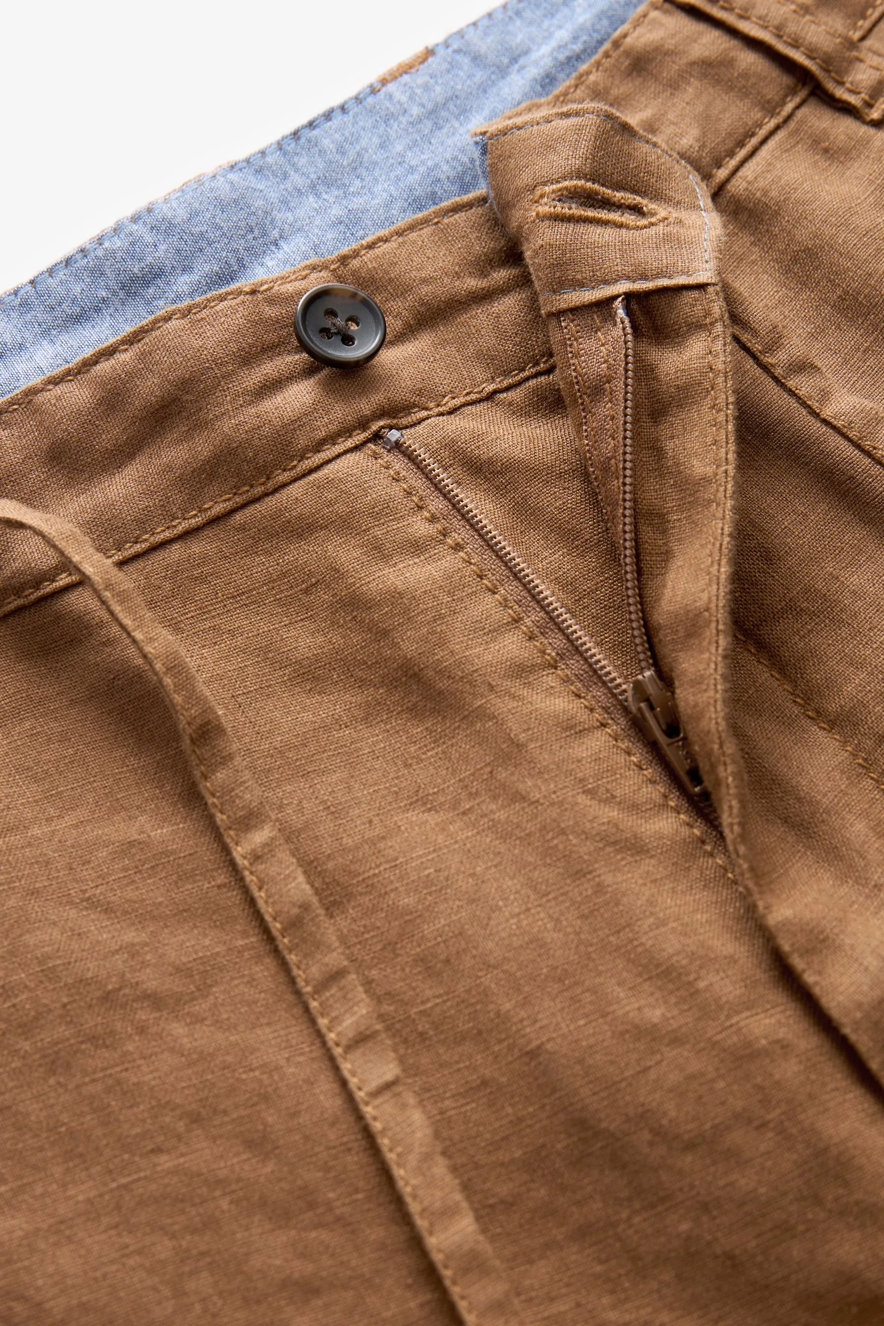 100% Linen Drawstring Trousers    