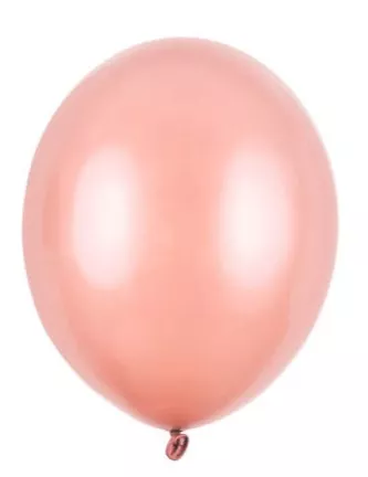 100 palloncini metallizzati party star oro rosa 23 cm