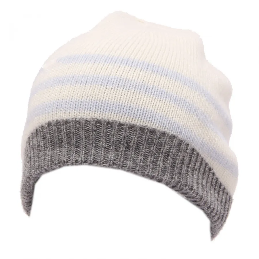 1131Z cuffia bimbo boy BABY GRAZIELLA white/grey mix wool hat