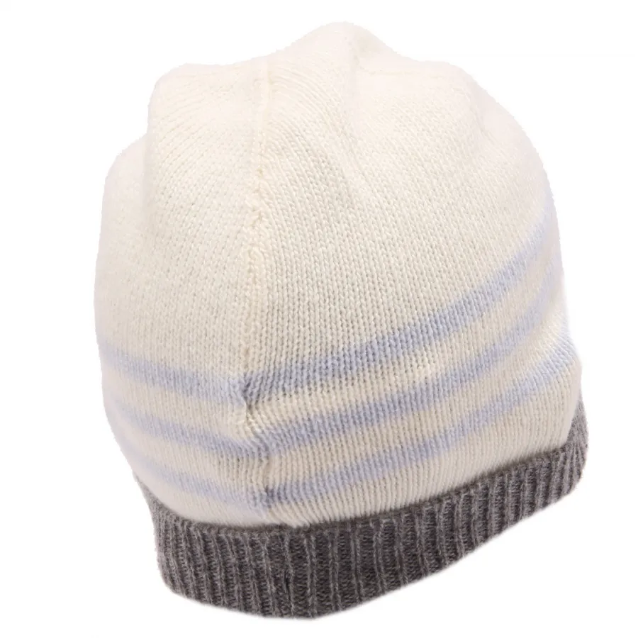 1131Z cuffia bimbo boy BABY GRAZIELLA white/grey mix wool hat