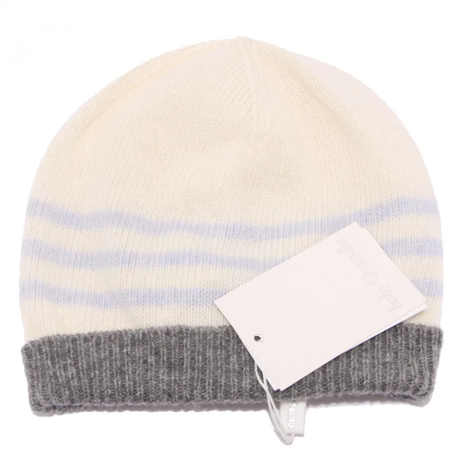 1131Z cuffia bimbo boy BABY GRAZIELLA white/grey mix wool hat