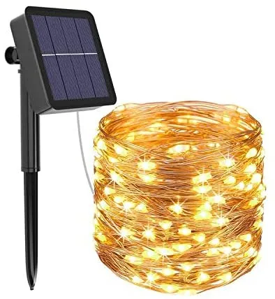 [2 Pacchi] Luci Solari Esterno, Litogo 14m 120 LED Catena Luminosa Esterno Filo Luci Led 8 modalità Lucine da Esterno Decorative