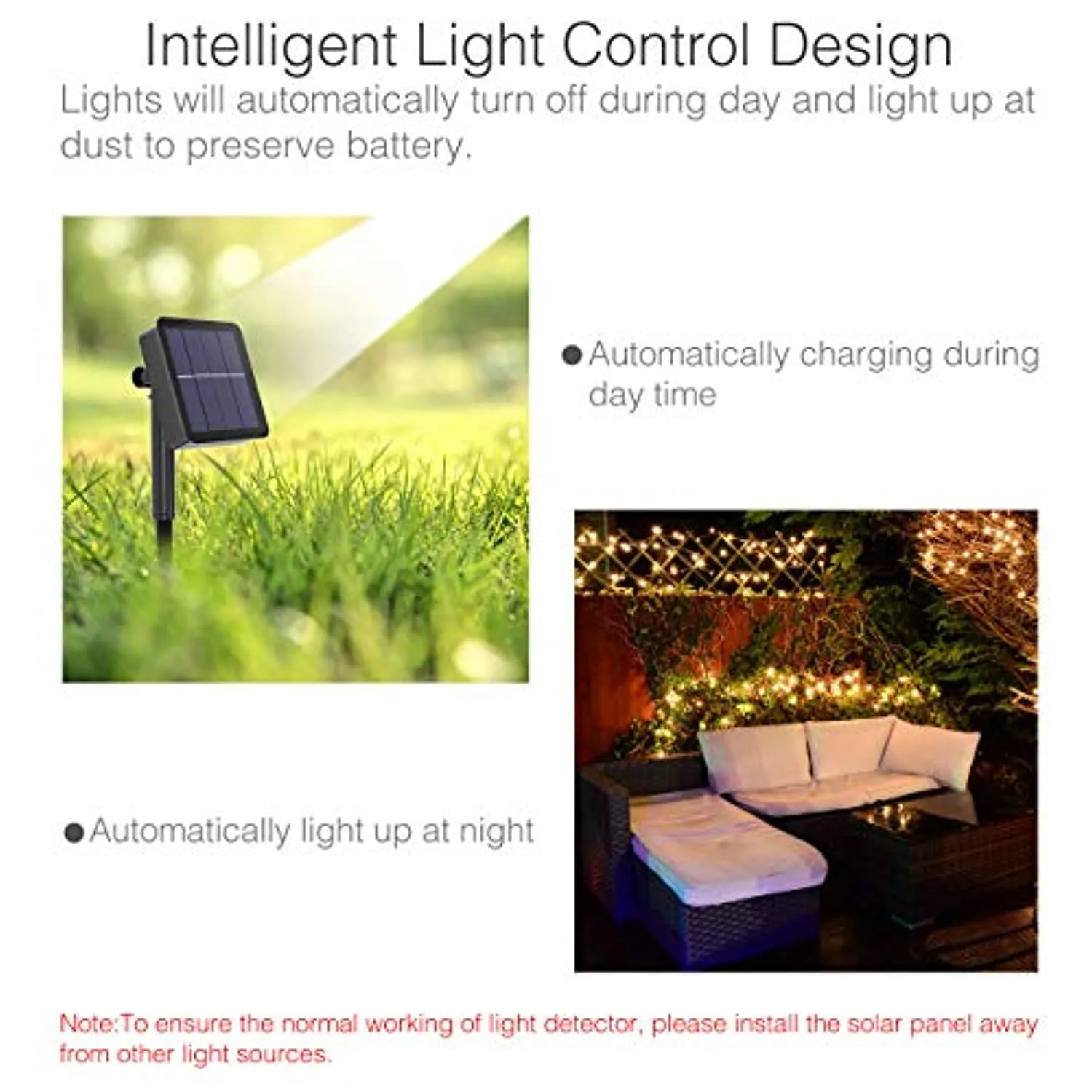 [2 Pacchi] Luci Solari Esterno, Litogo 14m 120 LED Catena Luminosa Esterno Filo Luci Led 8 modalità Lucine da Esterno Decorative