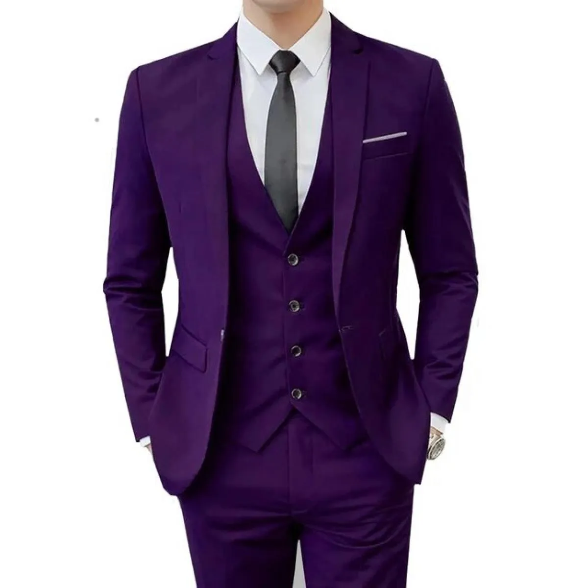 2023 nuovi uomini d'affari casual blazer 3 pezzi abiti set cappotto gilet pantaloni / banchetto di nozze lavoro giacca giacca pa