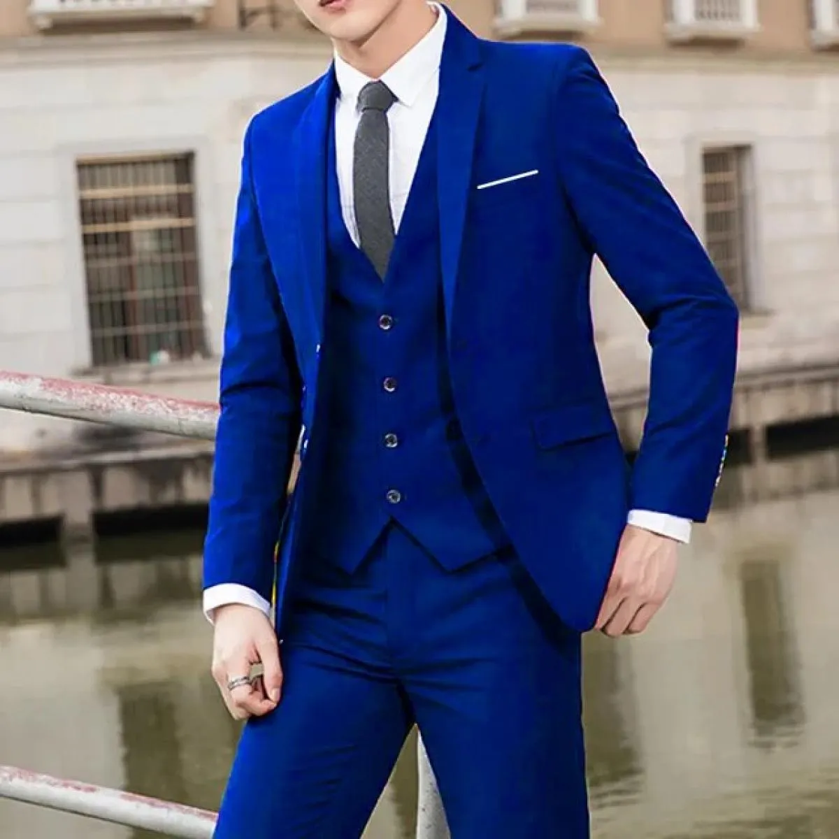 2023 nuovi uomini d'affari casual blazer 3 pezzi abiti set cappotto gilet pantaloni / banchetto di nozze lavoro giacca giacca pa