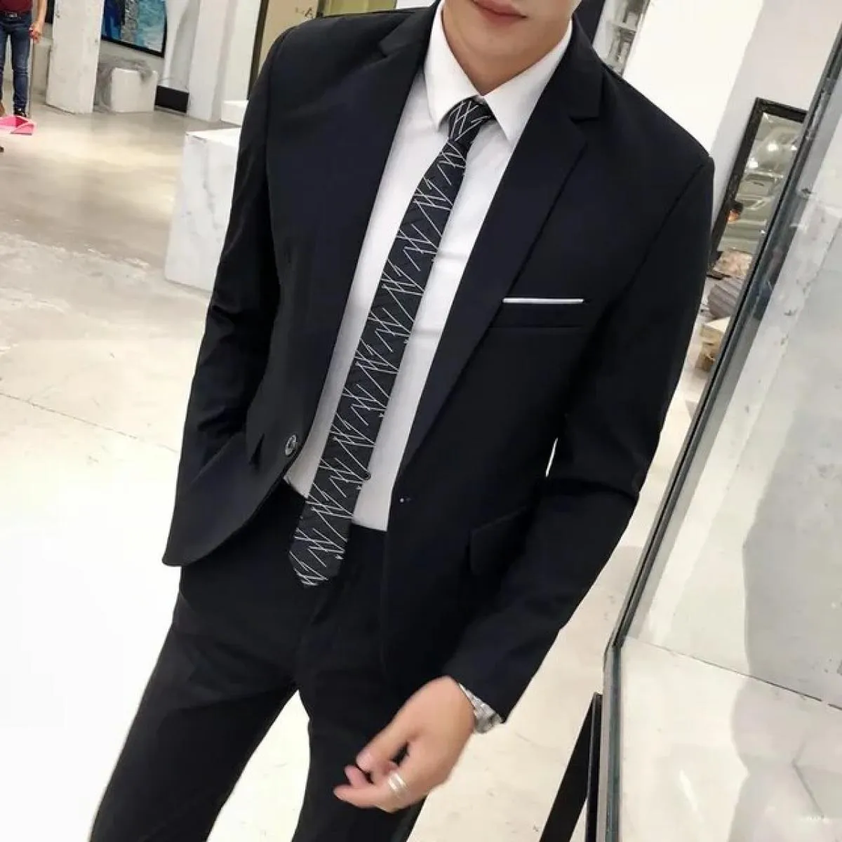 2023 nuovi uomini d'affari casual blazer 3 pezzi abiti set cappotto gilet pantaloni / banchetto di nozze lavoro giacca giacca pa