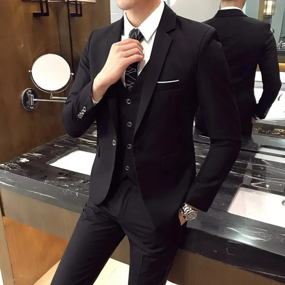 2023 nuovi uomini d'affari casual blazer 3 pezzi abiti set cappotto gilet pantaloni / banchetto di nozze lavoro giacca giacca pa