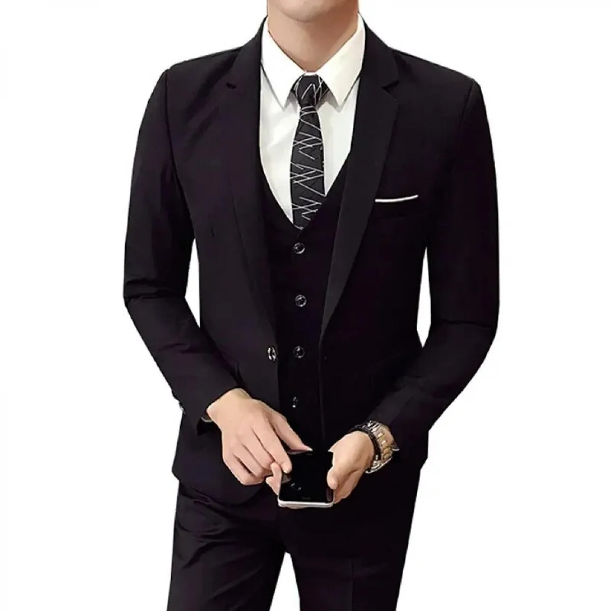2023 nuovi uomini d'affari casual blazer 3 pezzi abiti set cappotto gilet pantaloni / banchetto di nozze lavoro giacca giacca pa