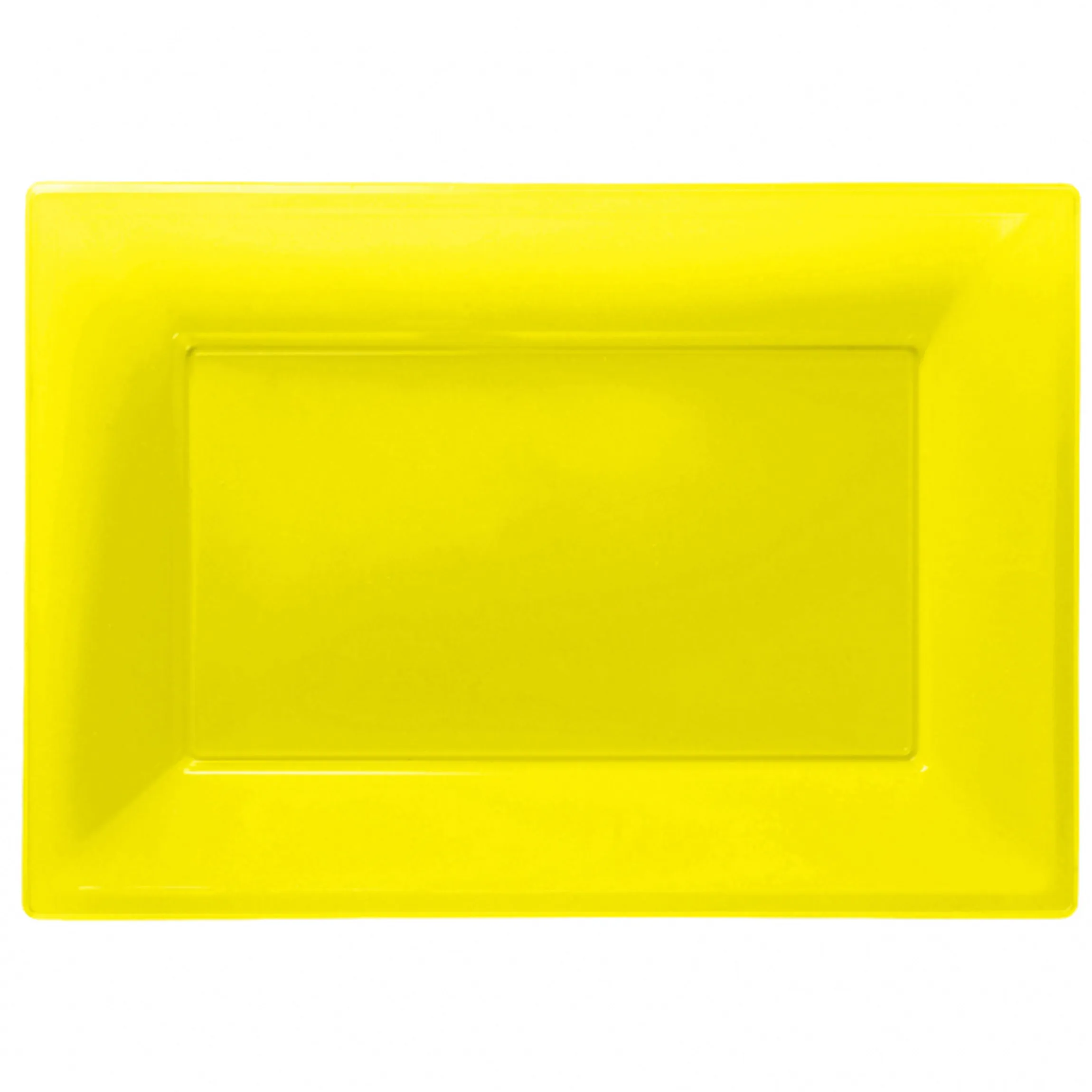 3 piatti giallo canarino 33 x 23 cm