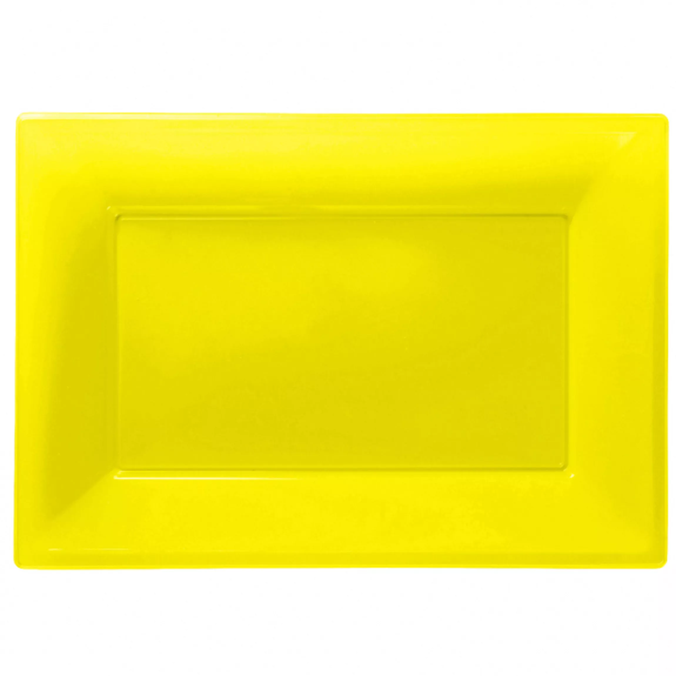 3 piatti giallo canarino 33 x 23 cm