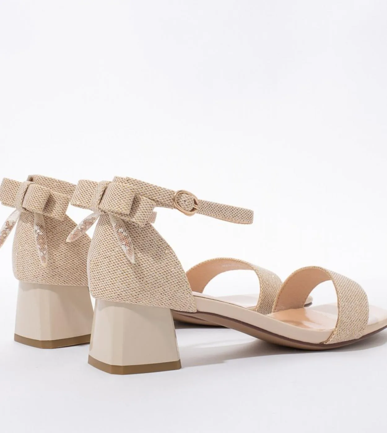 35 36 37 38 39 Scarpe moda estate per donna Sandali Mujer Scarpe da donna con fiocco in pelle scamosciata sintetica Zanna spessa