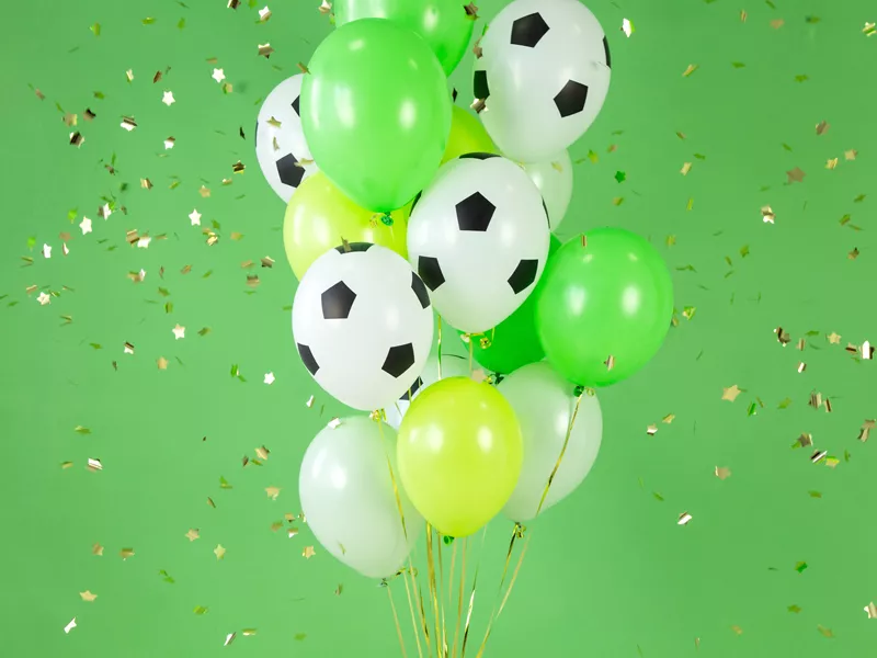 50 palloncini calcio 30 cm