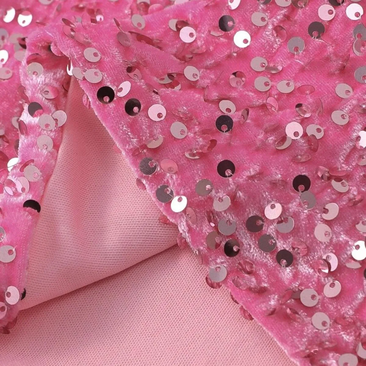 Abito corto con paillettes rosso moda rosa per le donne Abiti da festa di Natale di Capodanno Donna elegante chic a maniche lung