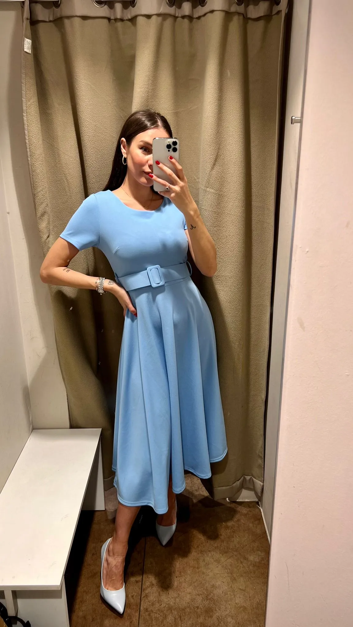 Abito midi - AZZURRO