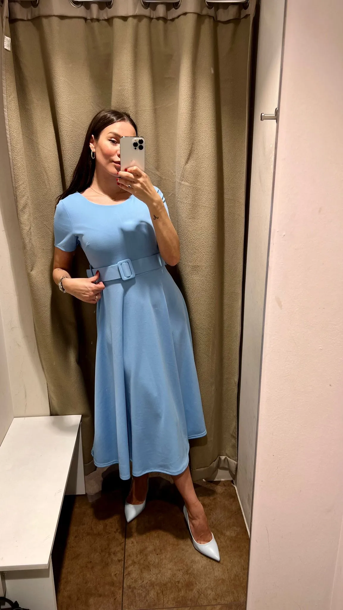 Abito midi - AZZURRO