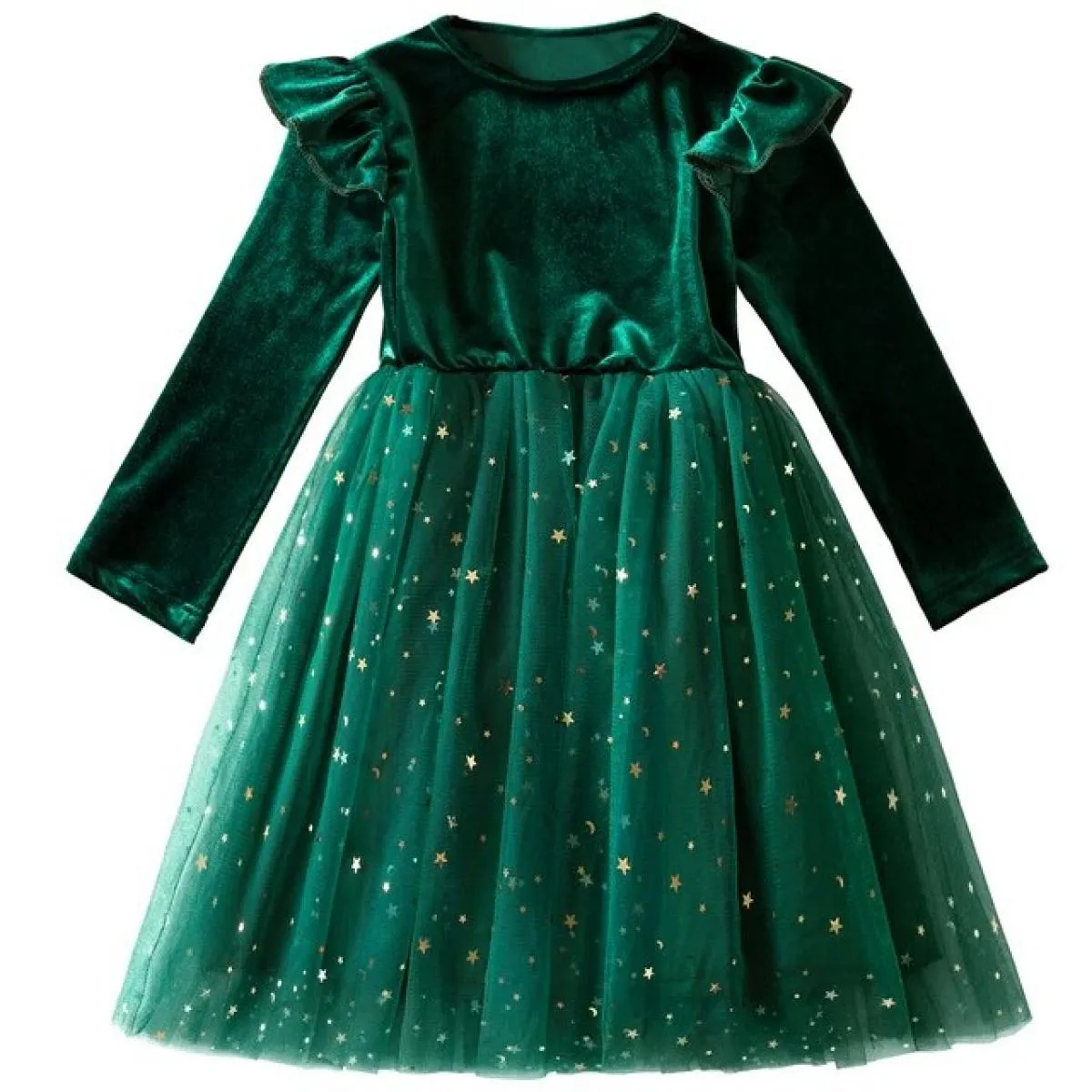 Abito rosso caldo di Natale per ragazze Abiti per feste di compleanno per bambini Autunno inverno Bambini Ragazze con paillettes