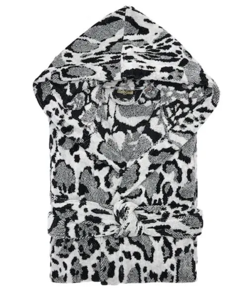Accappatoio Roberto Cavalli Linx Cappuccio L/XL Spugna di Cotone