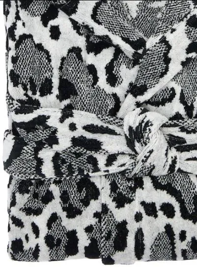 Accappatoio Roberto Cavalli Linx Cappuccio L/XL Spugna di Cotone