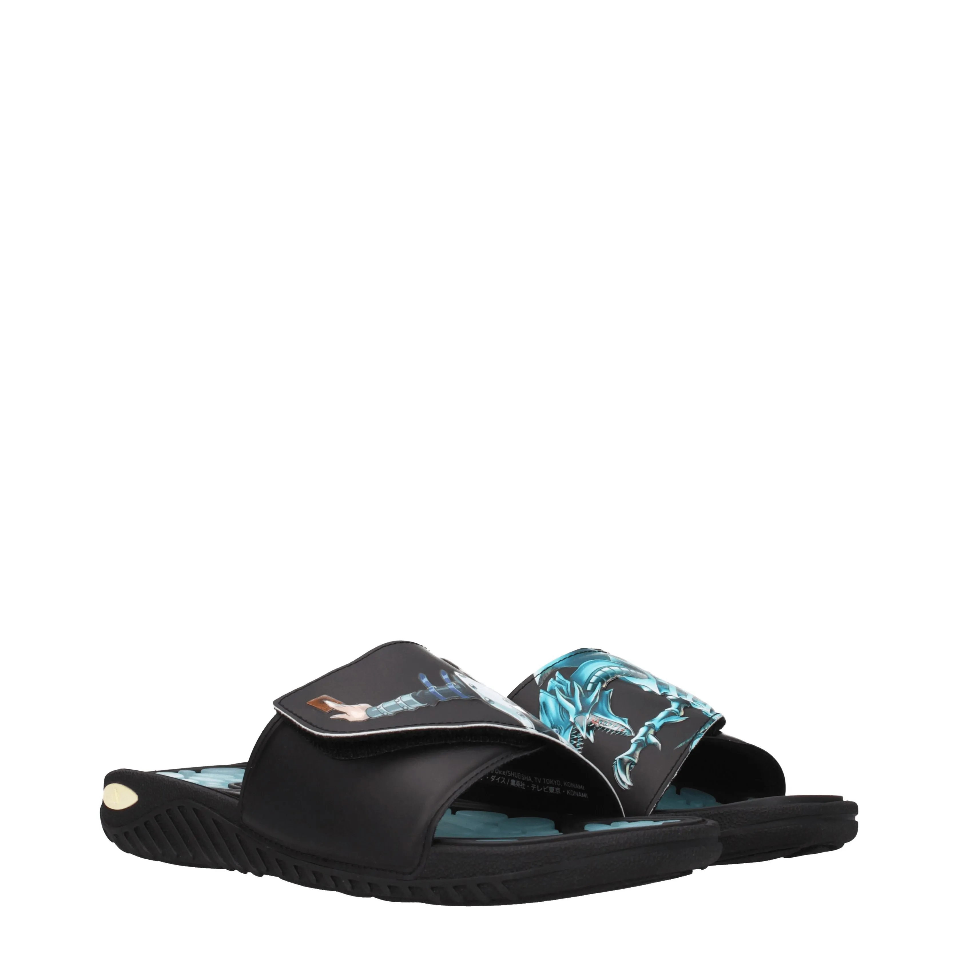 Adidas Ciabatte e Zoccoli Yugioh Uomo Gomma Nero/Celeste