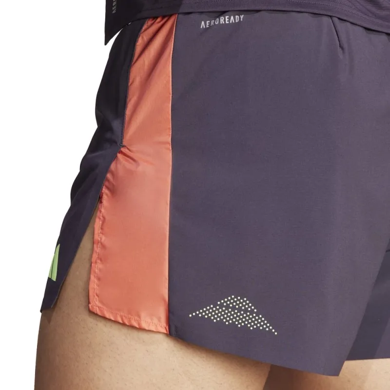 ADIDAS Pantaloncini Running Hakone Ekiden Blu Arancione Uomo