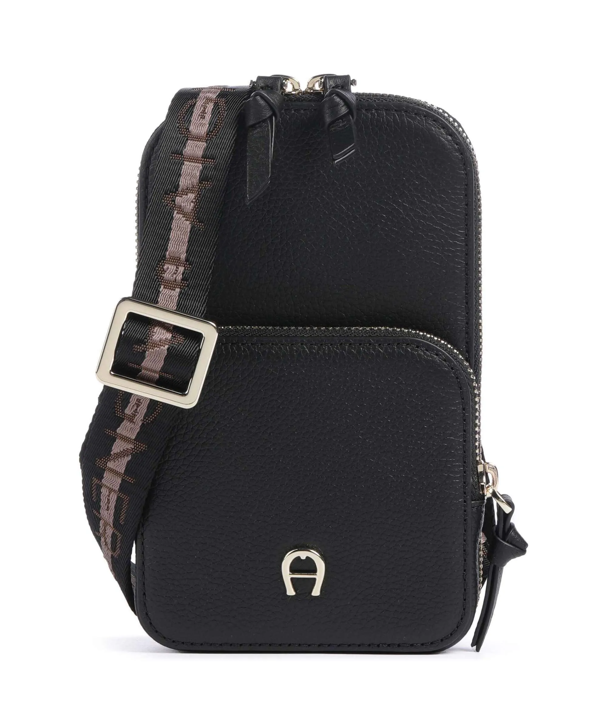  Aigner Zita Borsetta porta cellulare pelle di vacchetta grana nero  