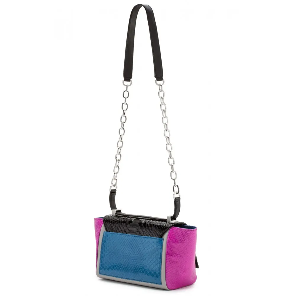 Aleksandra Badura - Luisa Mini Bag - Borsa a Tracolla in Vitello e Pitone - Onice Bianco - Borsa in Pelle di Alta Qualità Luxury