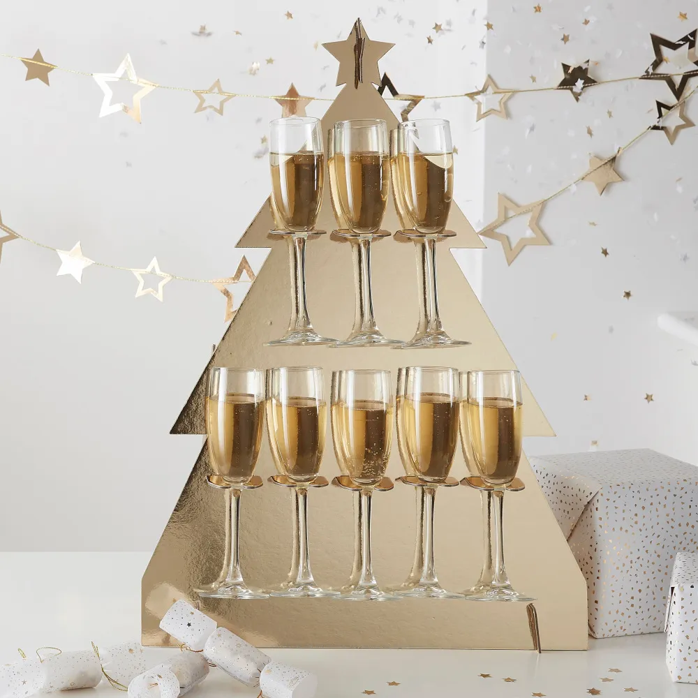 Alzata per champagne albero di Natale 64 cm