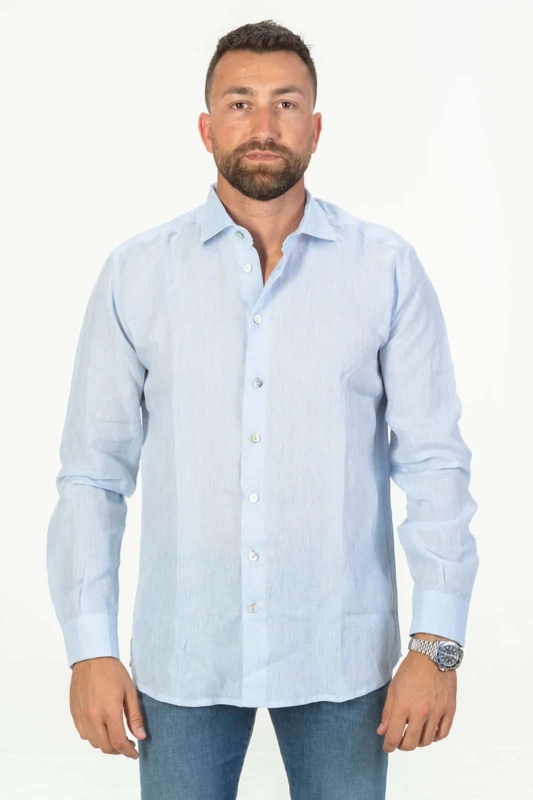  Amalfi Coast Camicia elia amalfi coast lino cielo made in italy  