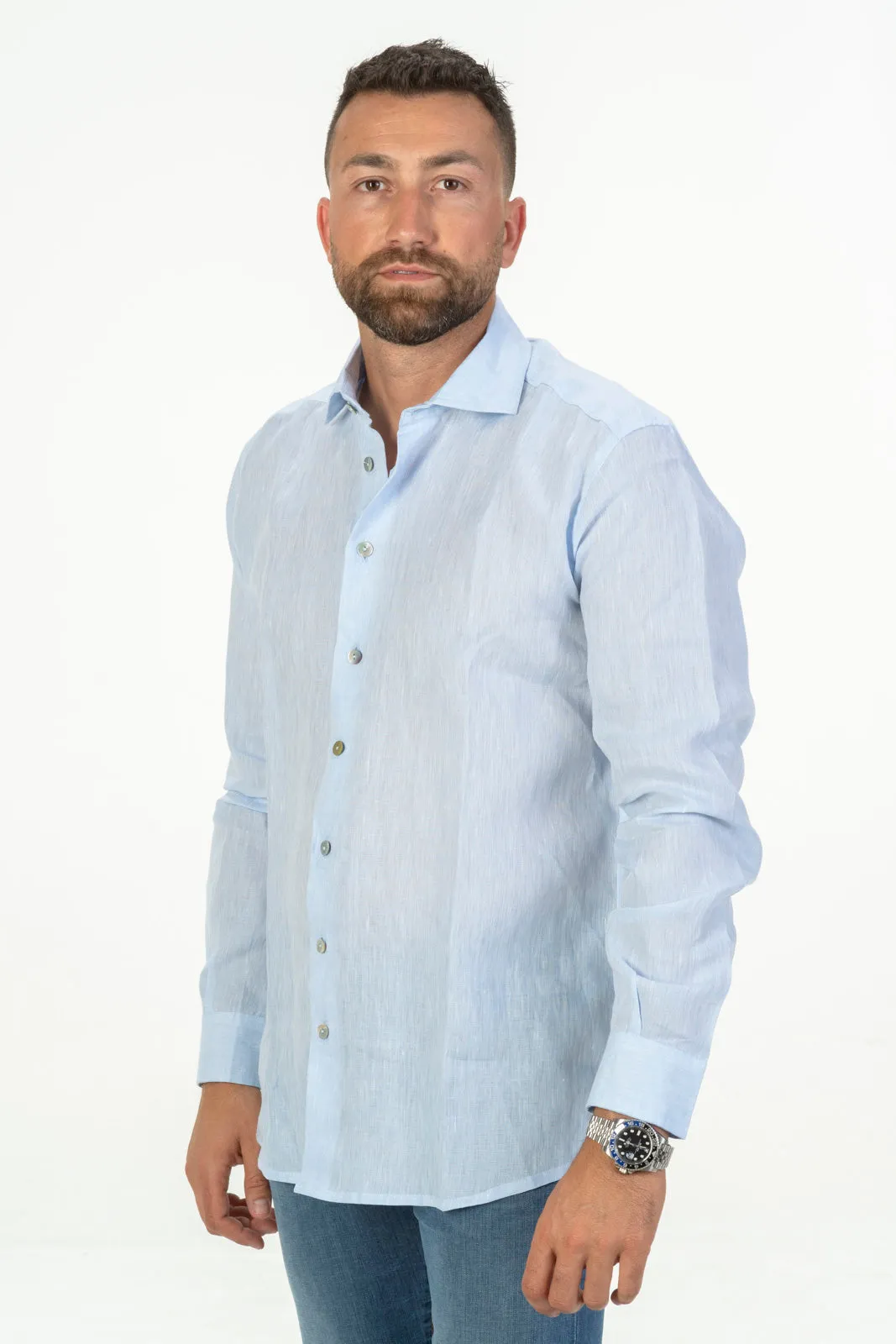  Amalfi Coast Camicia elia amalfi coast lino cielo made in italy  
