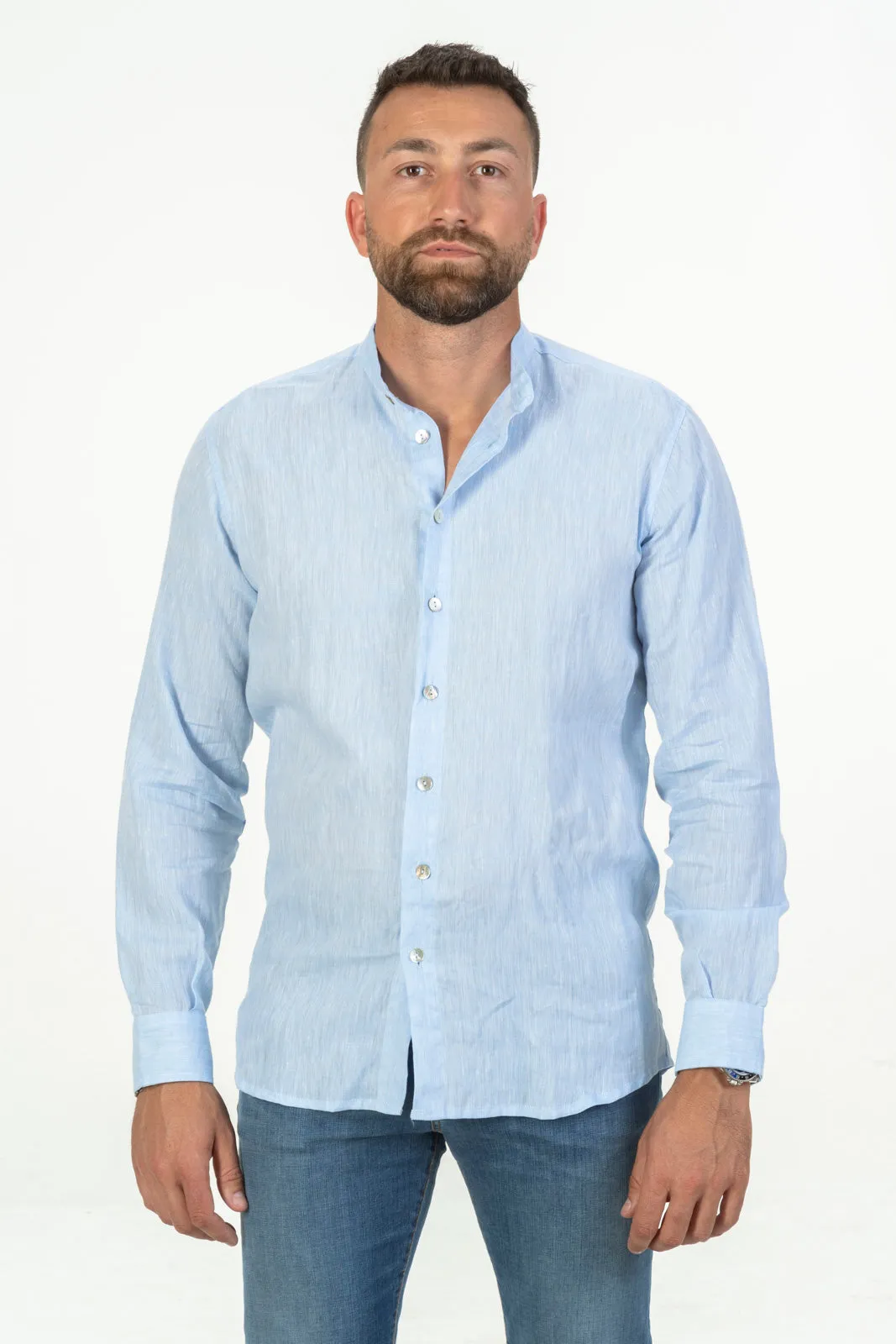  Amalfi Coast Camicia lino coreana elia amalfi coast cielo made in italy  