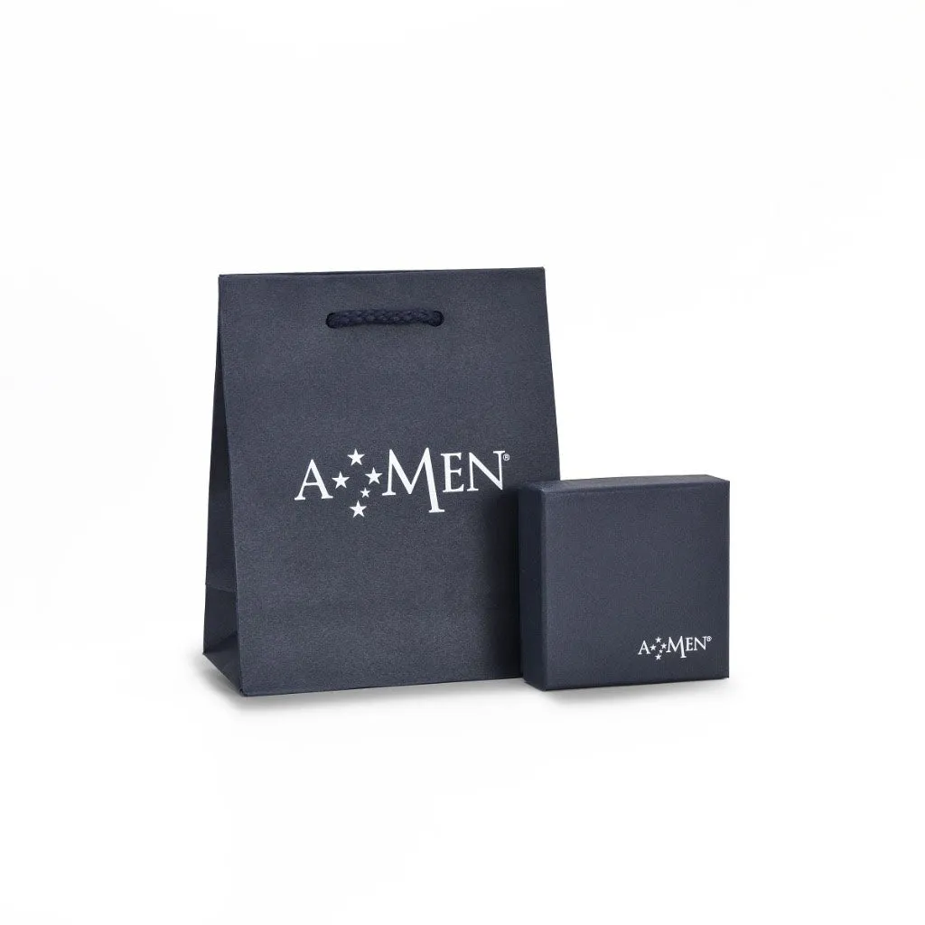 AMEN Anello Donna Solitario Dorato Zircone Giallo
