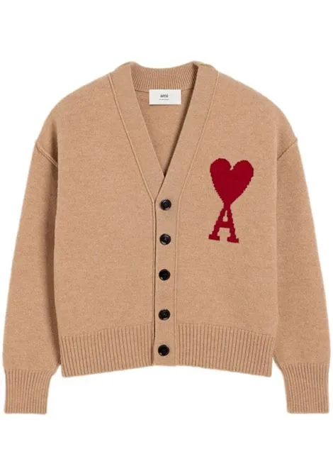 AMI PARIS CARDIGAN AMI DE COEUR