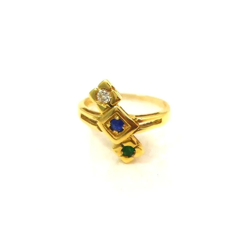 ANELLO TRILOGY IN ORO GIALLO 18 KT CON ZIRCONI