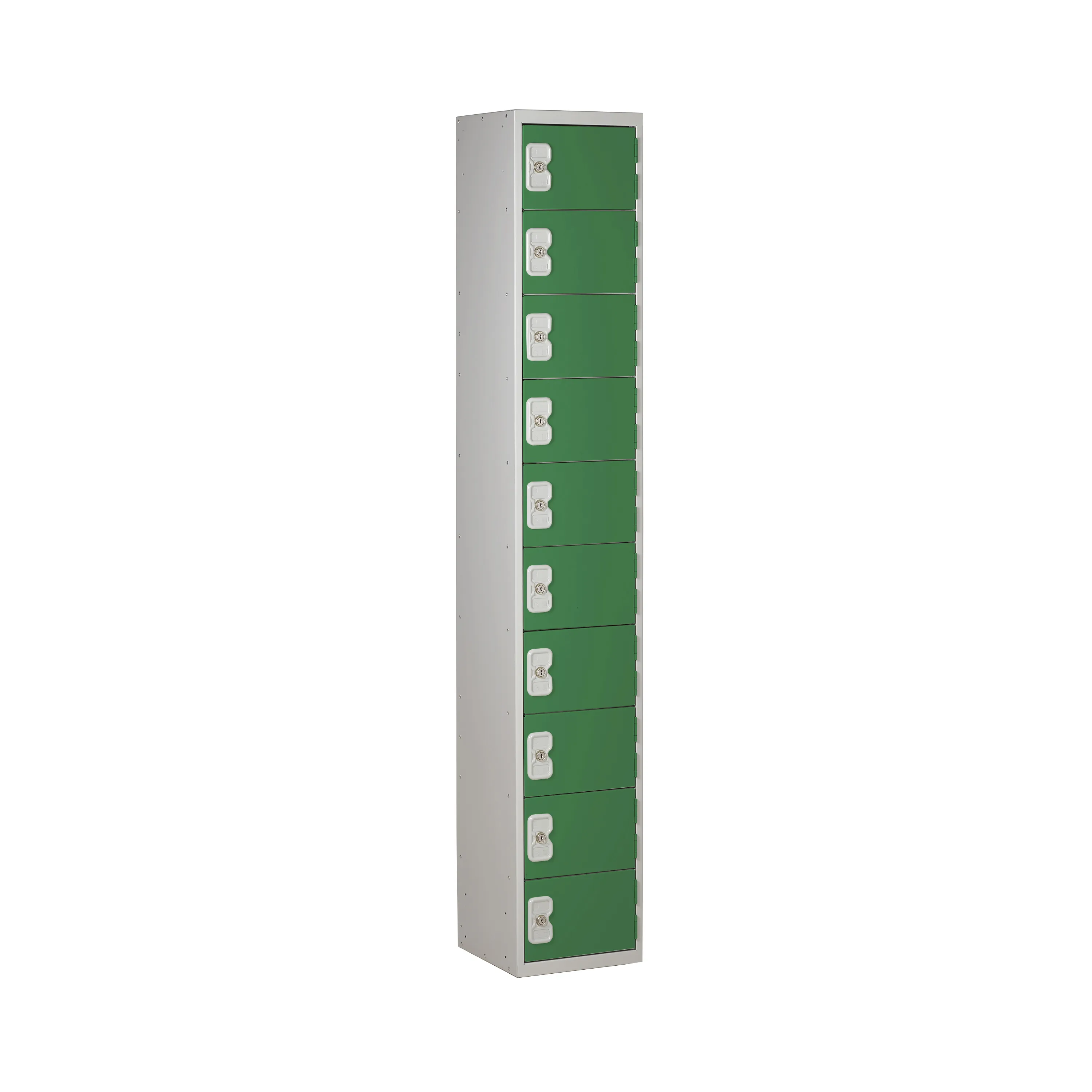 Armadietto Acciaio Colore verde RS PRO 10 porta No, 1800 mm x 450 mm x 450mm