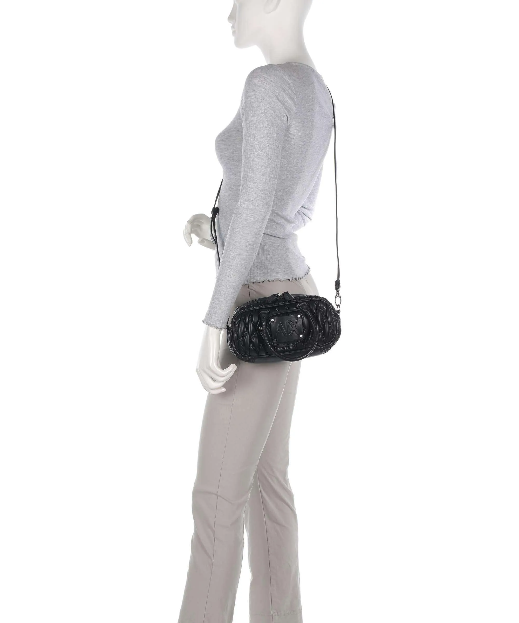  Armani Exchange Grace Borsa a tracolla pelle sintetica nero  