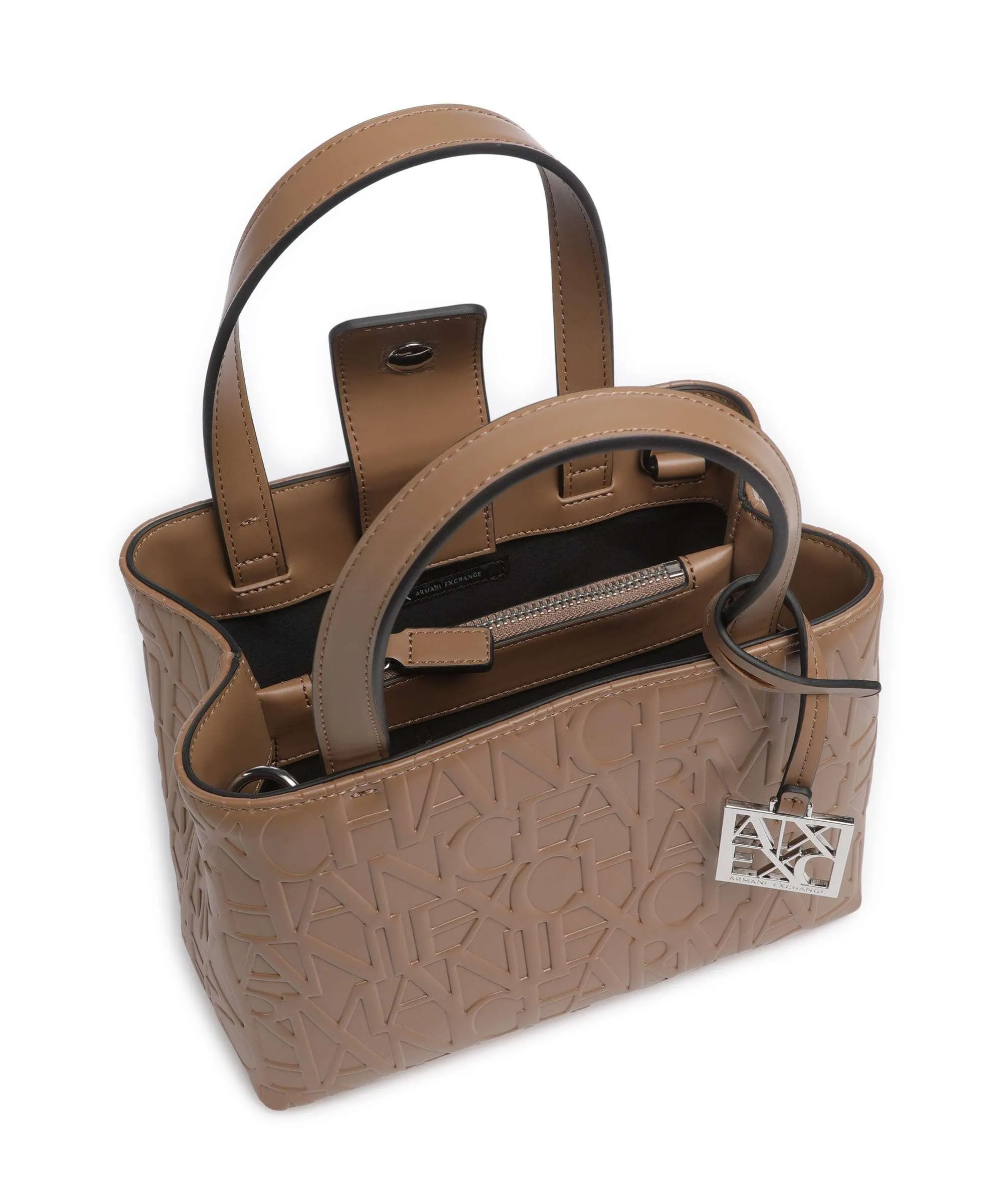  Armani Exchange Liz S Borsa a mano pelle sintetica marrone  