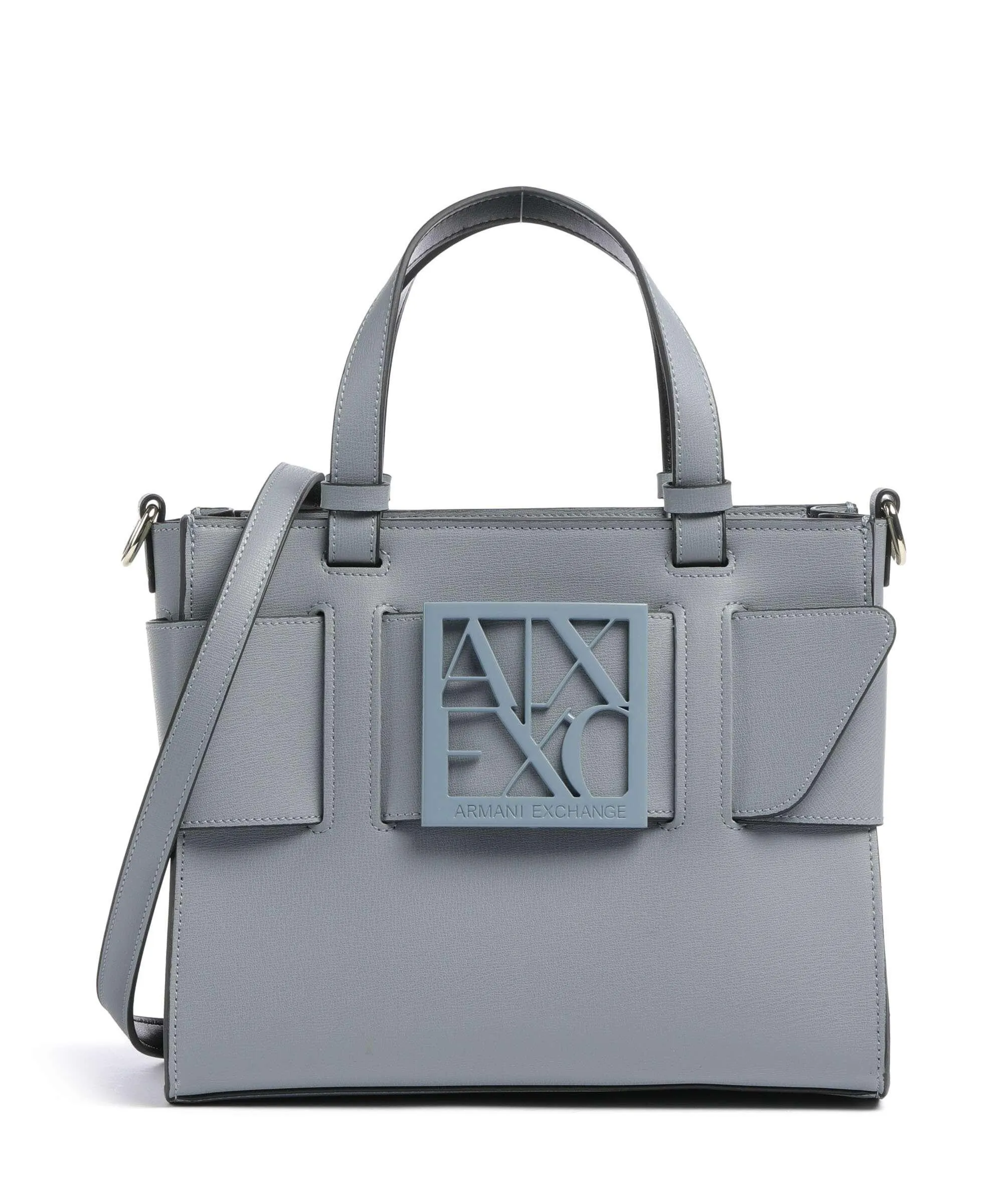  Armani Exchange Susie M Borsa a mano pelle sintetica grigio  