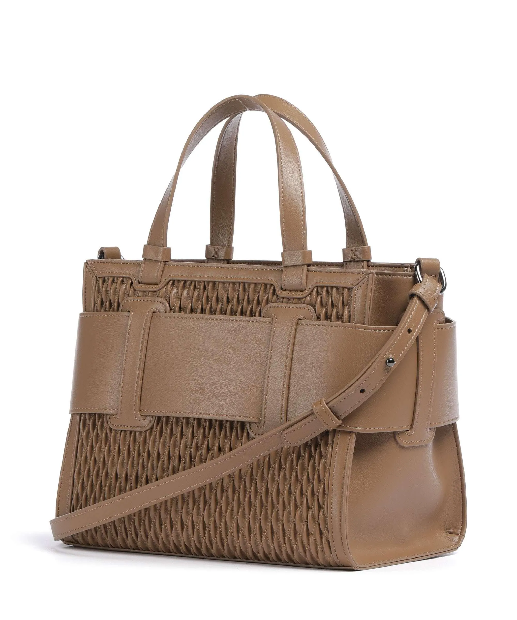  Armani Exchange Susie M Borsa a mano pelle sintetica marrone chiaro  