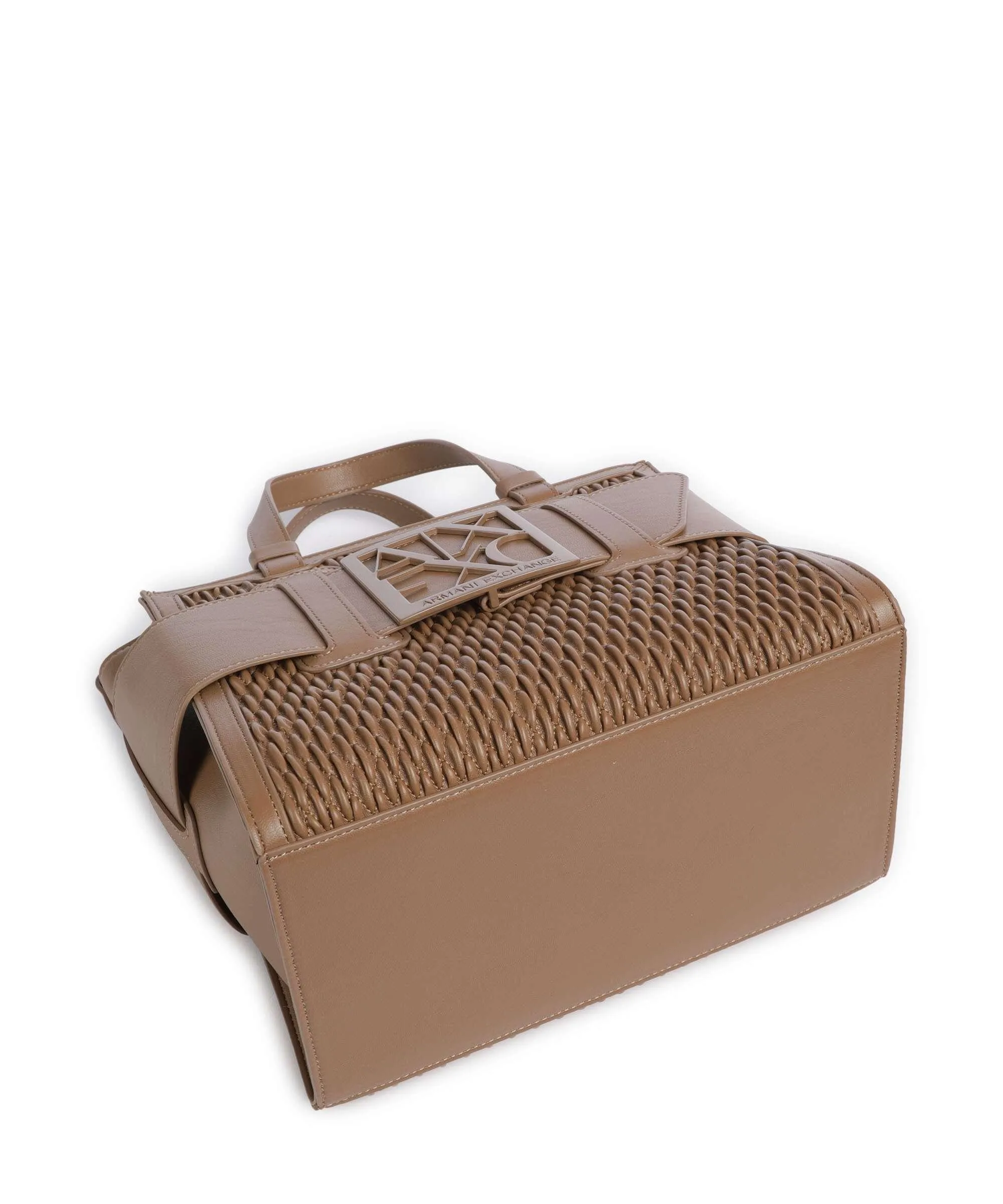  Armani Exchange Susie M Borsa a mano pelle sintetica marrone chiaro  