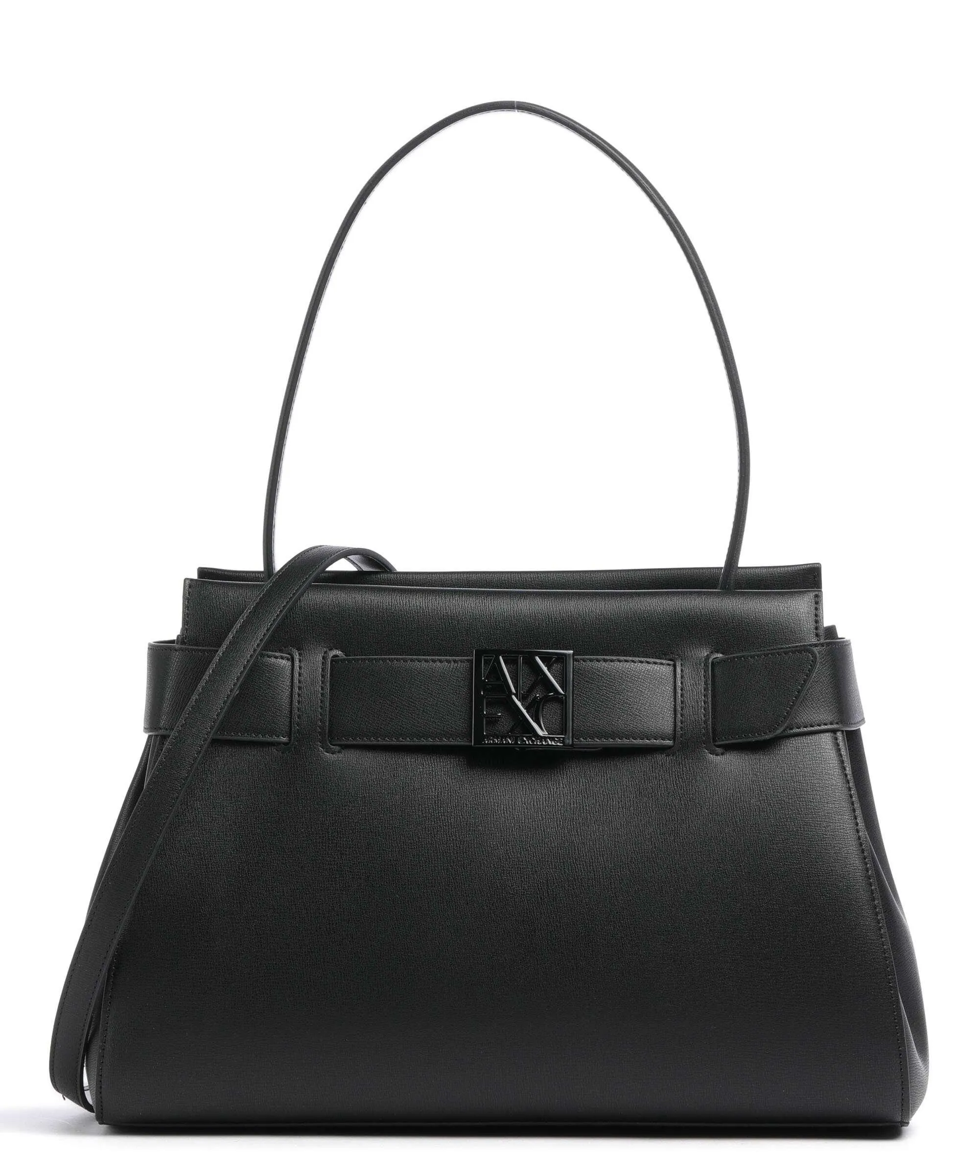  Armani Exchange Susie M Borsa a mano pelle sintetica nero  