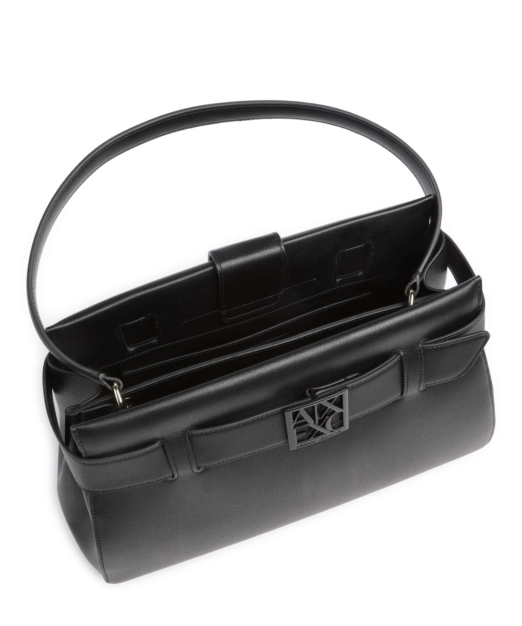  Armani Exchange Susie M Borsa a mano pelle sintetica nero  
