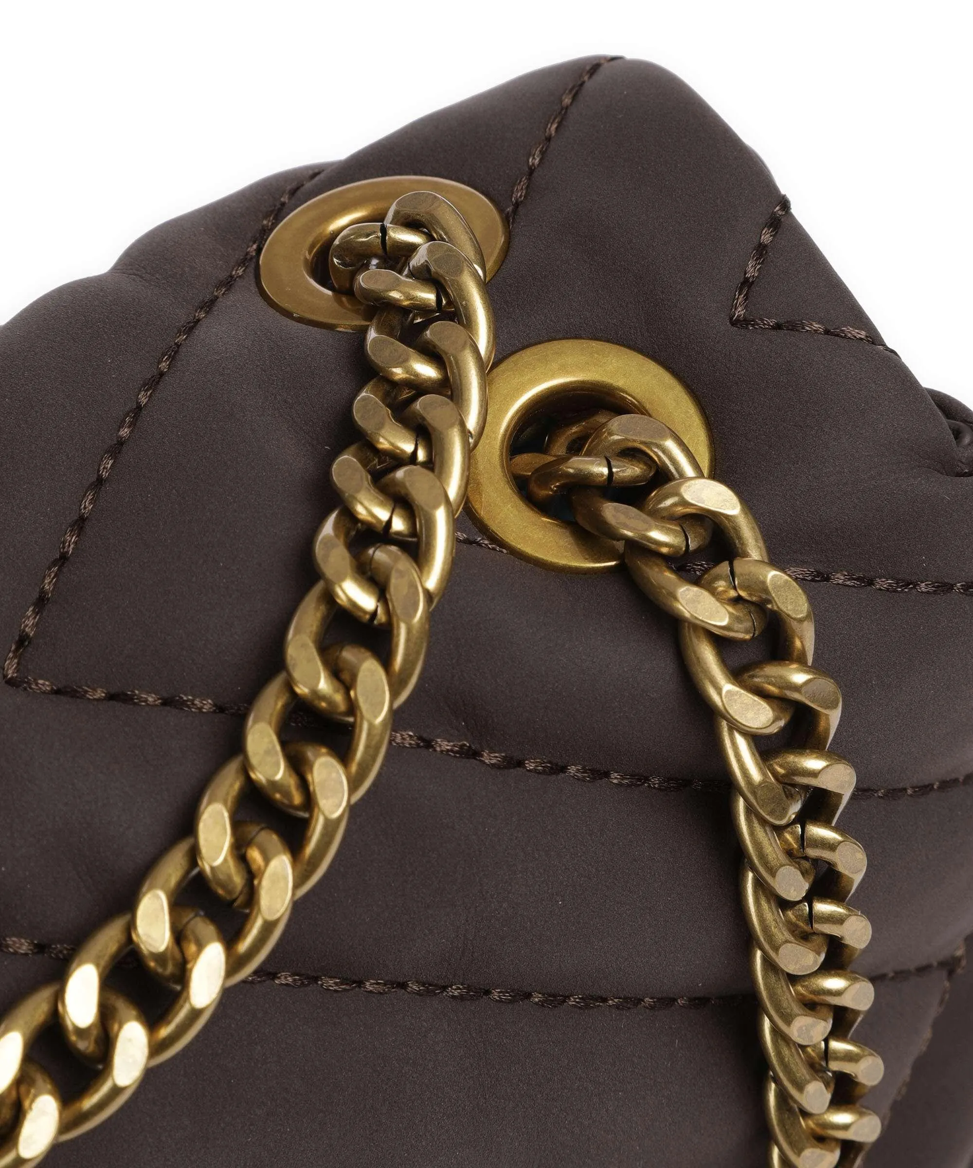  Armani Exchange Victoria M Borsa a spalla pelle sintetica marrone scuro  