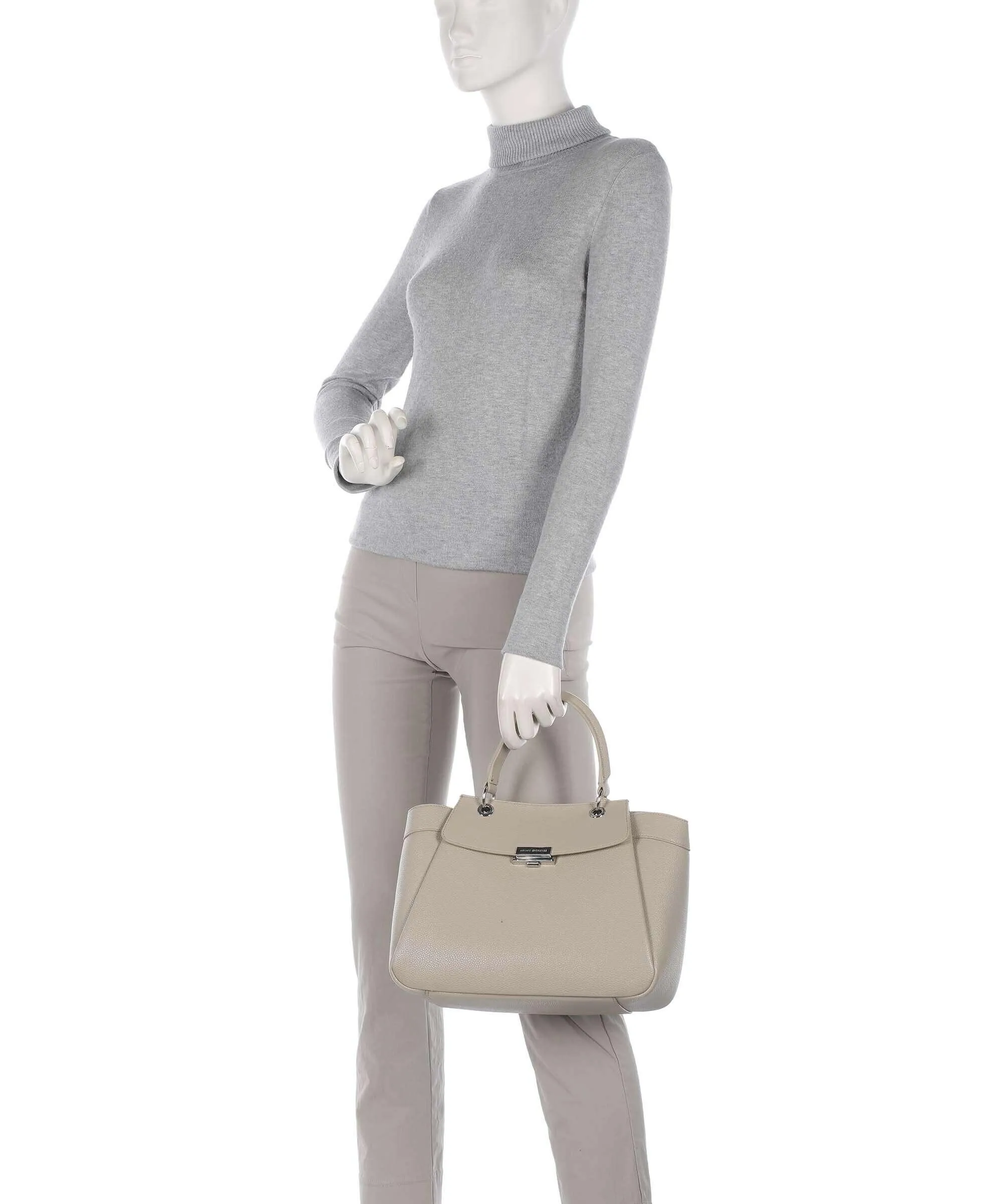  Armani Exchange Wave Borsa a mano pelle sintetica beige  