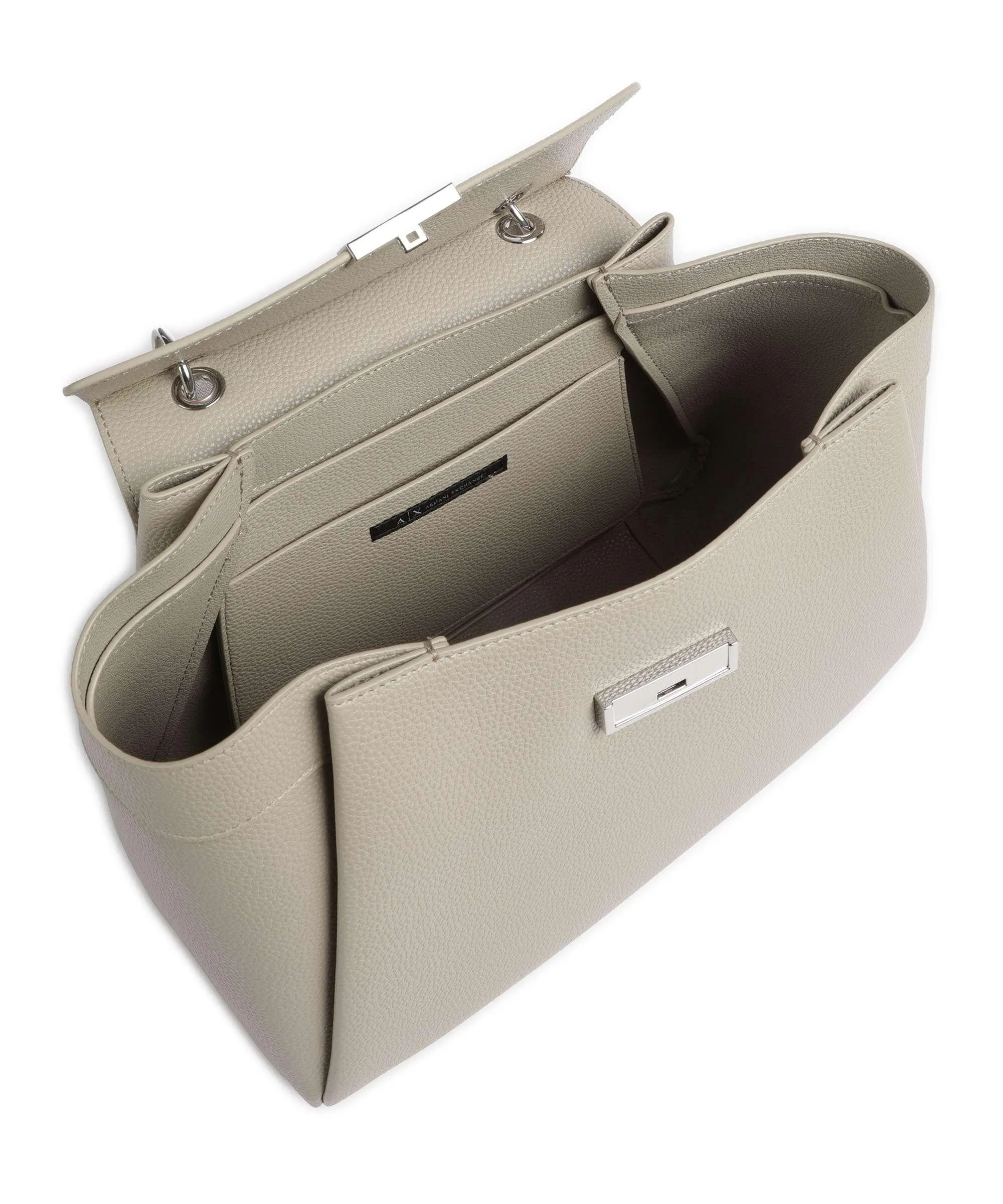  Armani Exchange Wave Borsa a mano pelle sintetica beige  