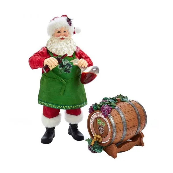 Babbo Natale con Botte Pregiato da Collezione Kurt Adler – H 27 cm