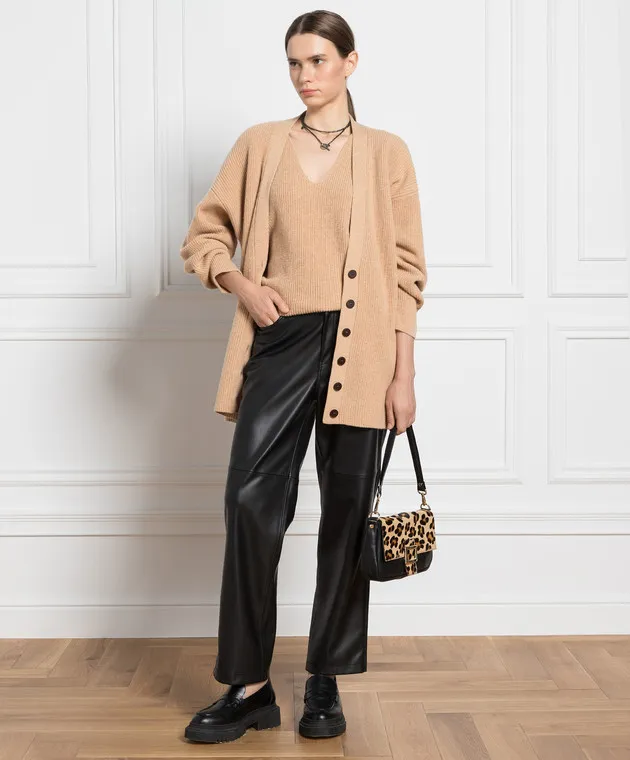 Ballantyne Cardigan marrone realizzato in lana B1K3027W114