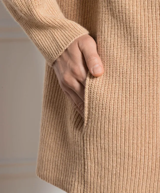 Ballantyne Cardigan marrone realizzato in lana B1K3027W114